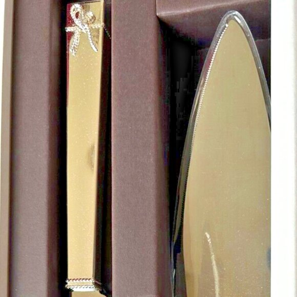🛍️NIB🥂Vera Wang Bridal Collection Love Knots Silver Plated Cake Knife & Server - Picture 2 of 4